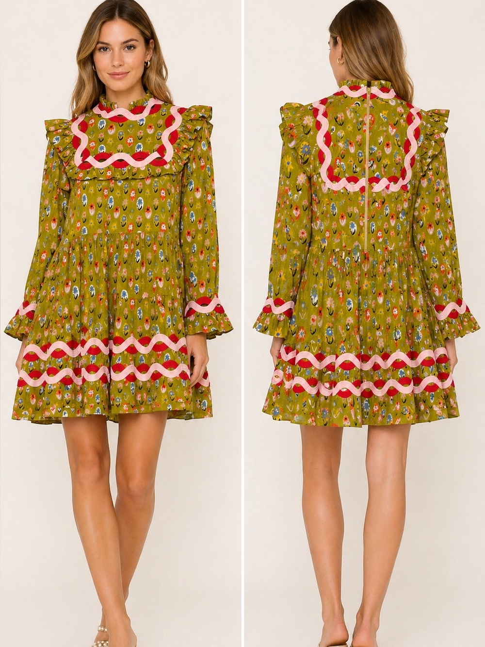 Free People CeliaB Coquelicot vintage inspired mini dress dress